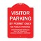 Signmission Visitor Parking By Permit No Public Parking Heavy-Gauge Aluminum Sign, 24" x 18", RW-1824-9741 A-DES-RW-1824-9741 - alternate 1